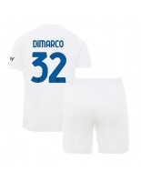 Inter Milan Federico Dimarco #32 Vieraspaita Lasten 2023-24 Lyhythihainen (+ shortsit)